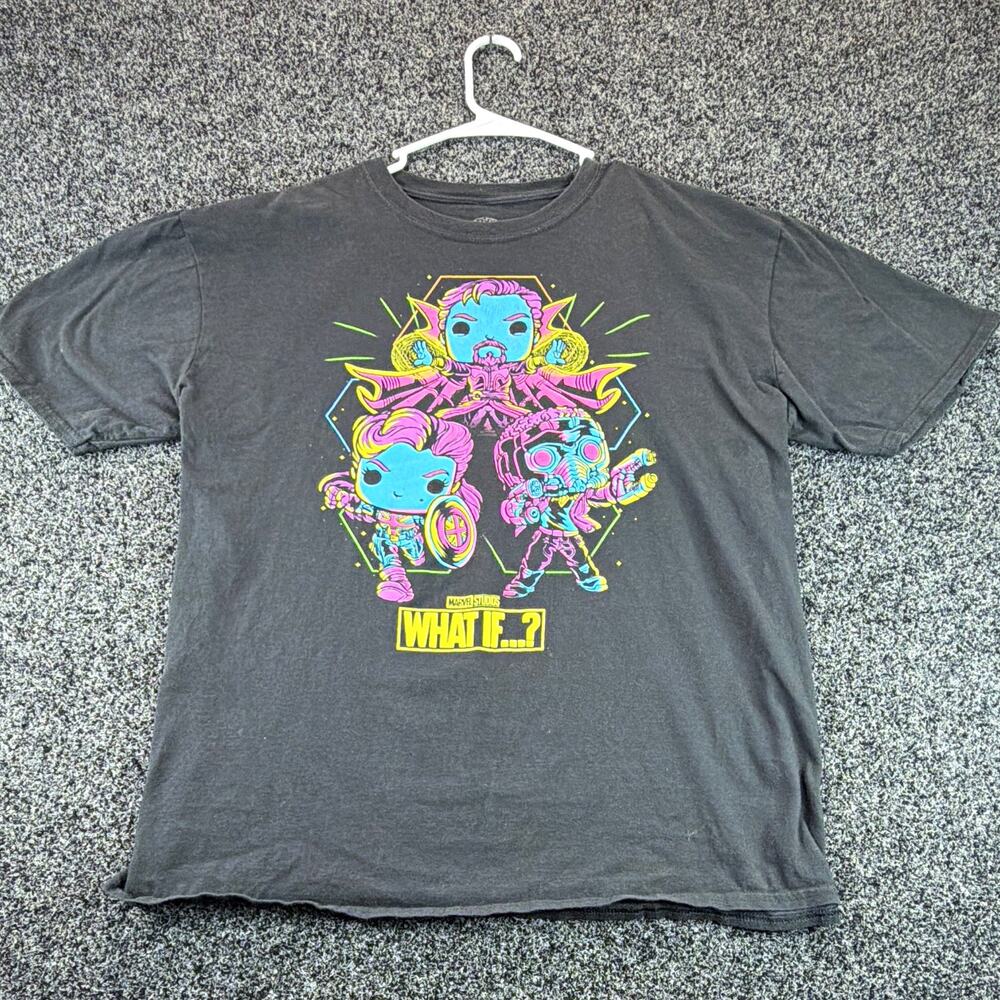 Funko Pop! Marvel What If...? Men's Black Graphic Crew Neck T-Shirt XXL